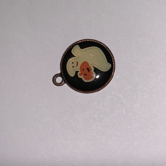 Cute Ghost with Pumpkin Halloween Charm - Picture 10 of 11